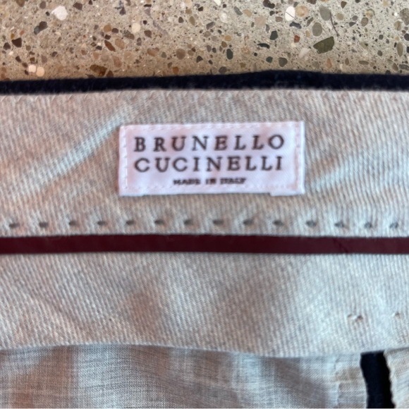 BRUNELLO CUCINELLI Men’s Navy Blue Wool Pants US 32 Italian 48 - Picture 9 of 13